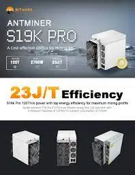 KO Майнер Bitmain Antminer S19K Pro 120TH/s 2760W KO Майнер Bitmain Antminer S19K Pro 120TH/s 2760W