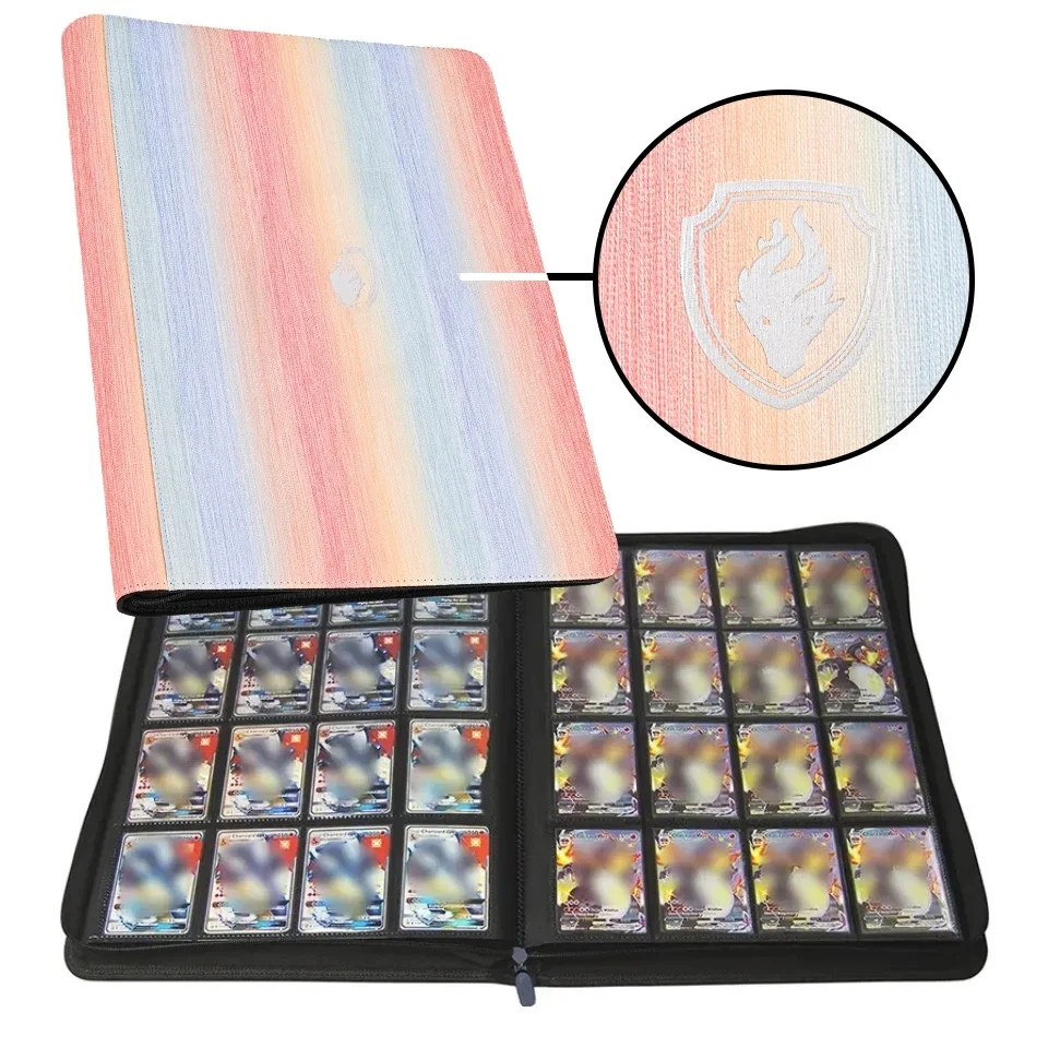 Segregator na karty kolekcjonerskie z 1000+ kieszeniami, wysokiej jakości segregatory na karty z 16 kieszeniami, album na karty z bocznym wkładaniem do kart sportowych i TCG. — zdjęcie 2