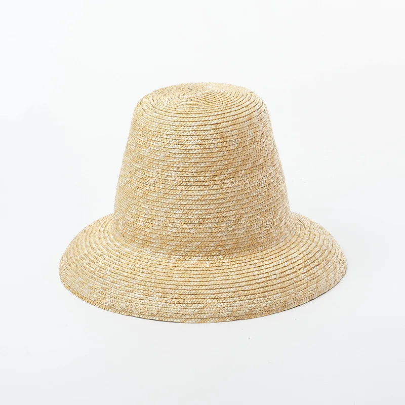 USPOP New Fashion Vintage High Crown Straw Fedoras Natural Wheat Summer Straw Sun Hats