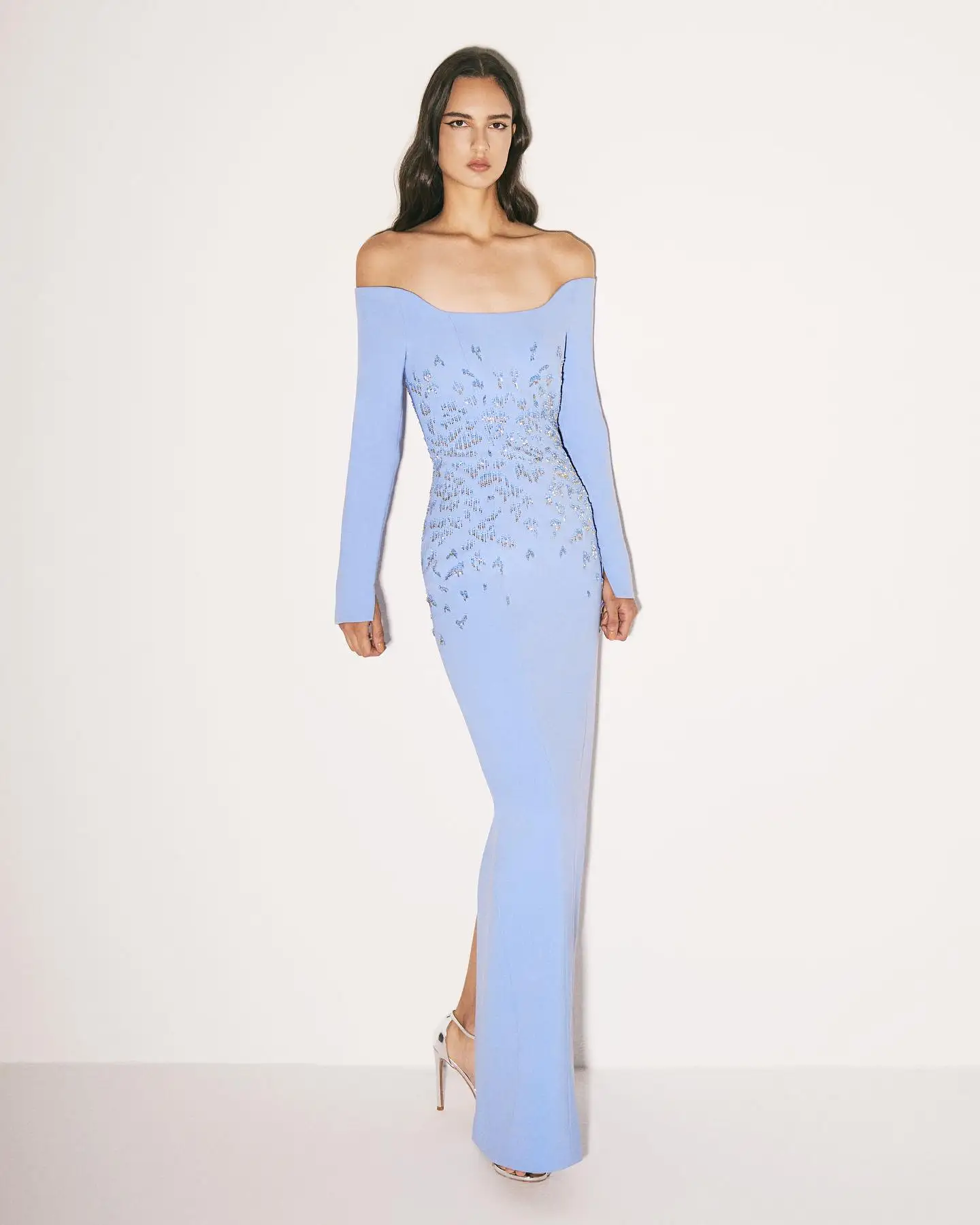 Maßgeschneidertes A-Linien-Abendkleid mit U-Boot-Ausschnitt und Flügelärmeln, formelles, elegantes Abendkleid, zarte Promi-Kleider, modisches, klassisches Partykleid