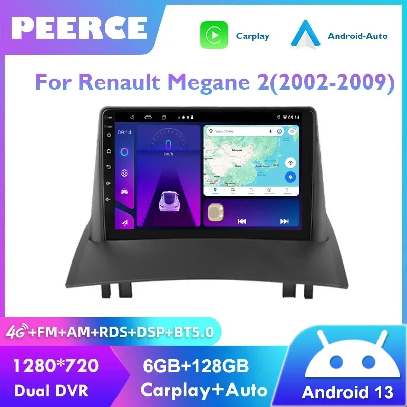 

2Din Wireless CarPlay Android Auto Car Radio for Renault Megane 2 2002-2009 GPS Car Intelligent Systems Smart Autoradio