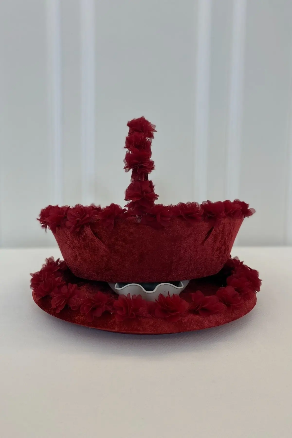 Hina basket, Engagement, Wedding, Promise, Hina Basket, Claret Velvet Three-dimensional Laser Flower Decorated