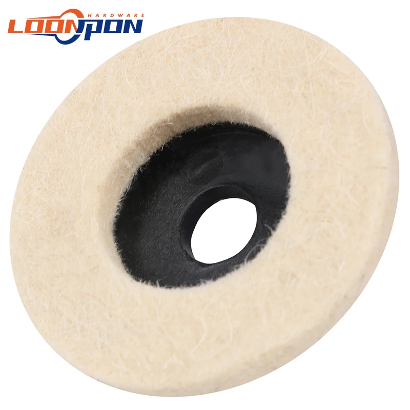 Loonpon 50mm/75mm Wool Polishing Wheel Polishing Pads Angle Grinder Wheel Felt Polishing Disc for Metal Marble Glass Ceramic