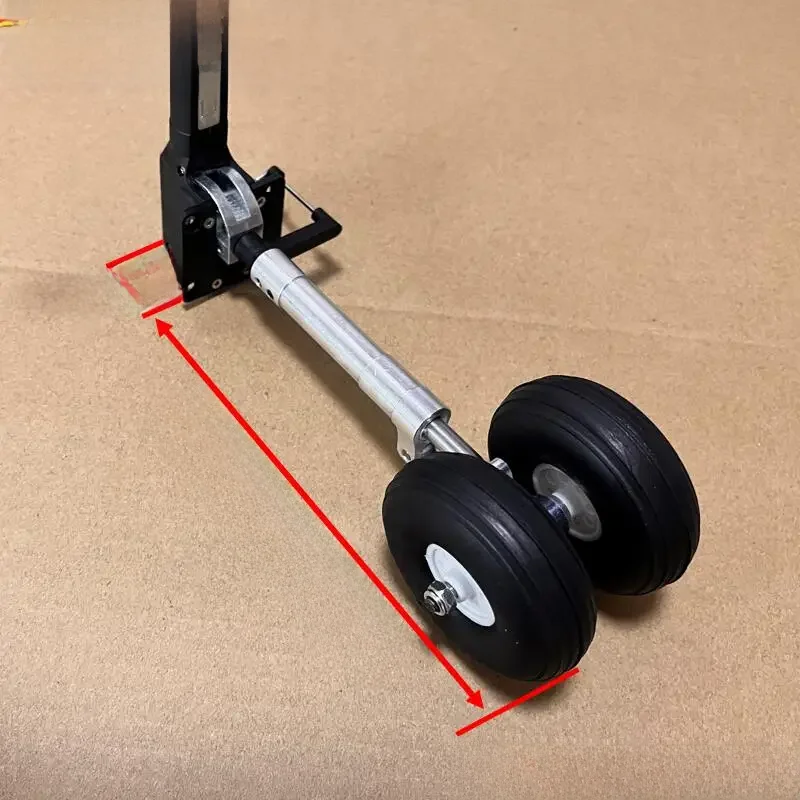 Train d'Atterrissage Latéral Rétractable de 128 à 228mm, avec 2 Roues pour Avion de Transport de 3 à 6 kg, Pièces d'Avion RC