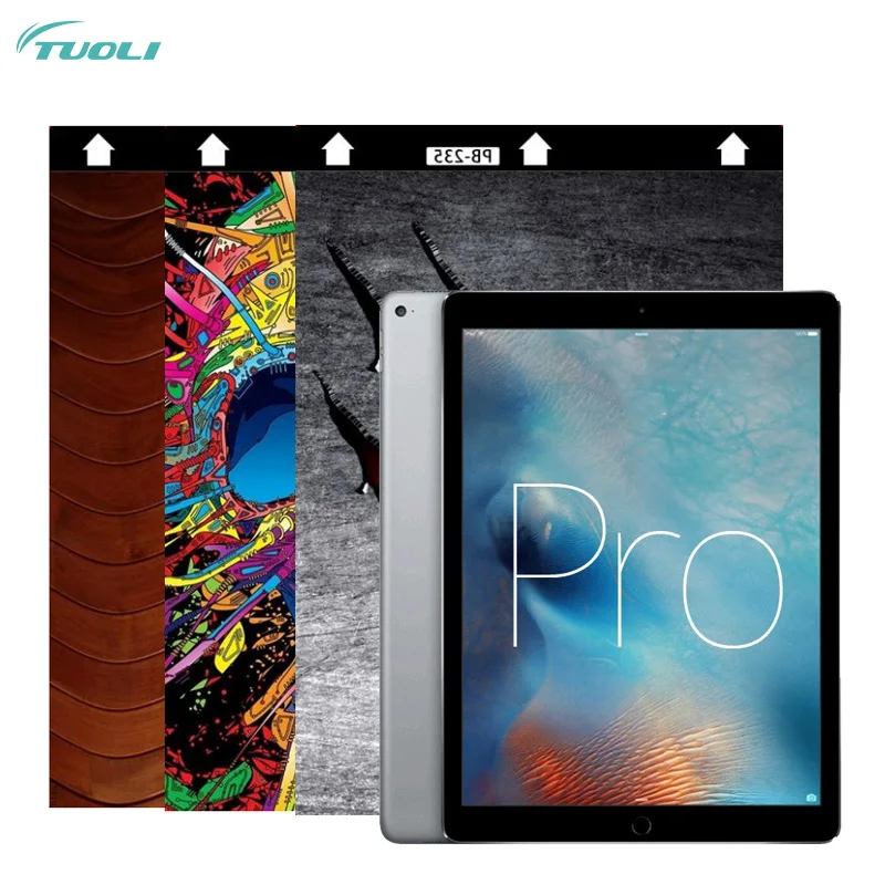 TUOLI 11inch Big size 3D curved protective intelligent colorful tablet back cover Sticker skin sheet films for ipad