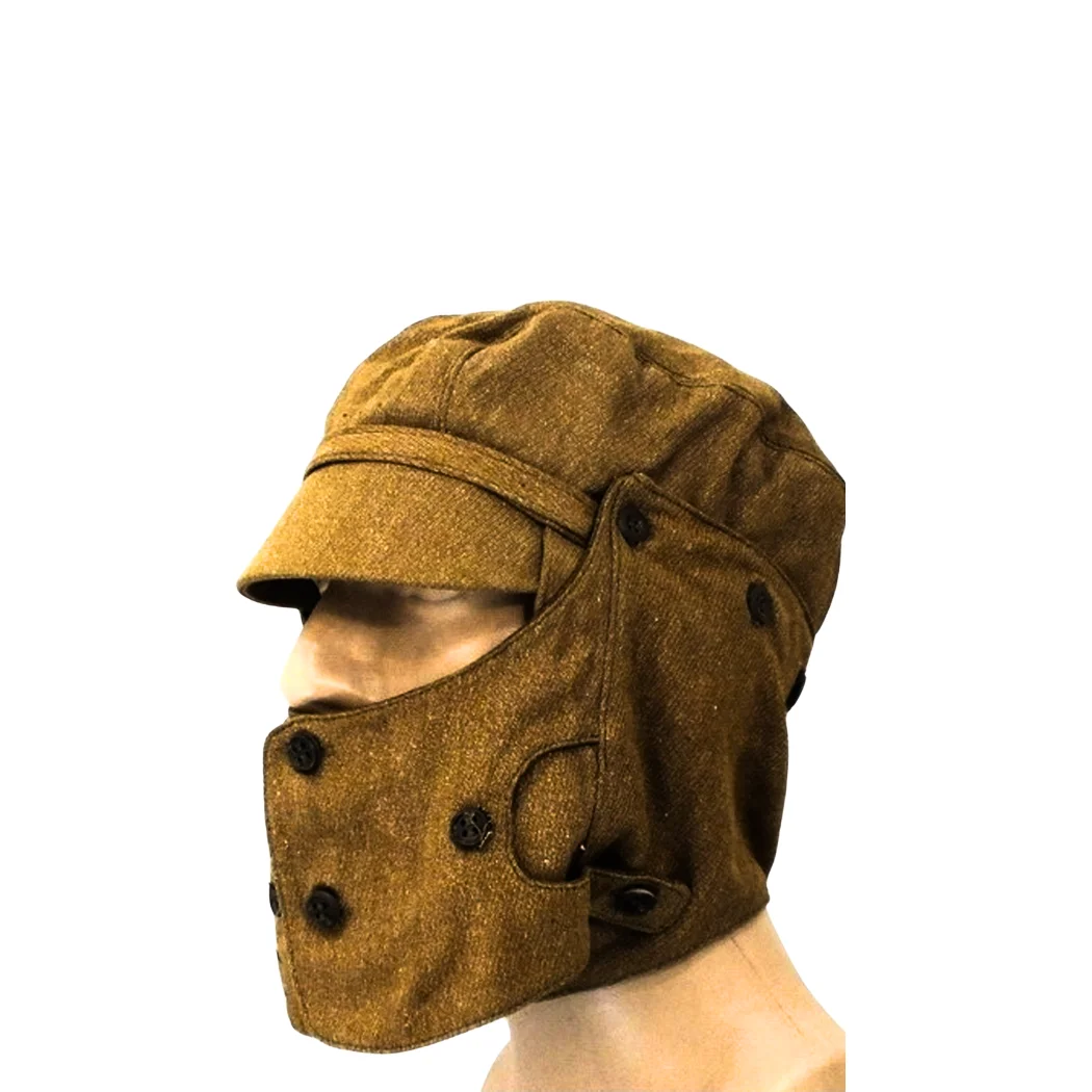 Vintage Soviet OKZK Hat with Face Cover from Afghan War – Chernobuyl USSR NBC Cap / Balaclava for PMK & PMG, Cold War Era