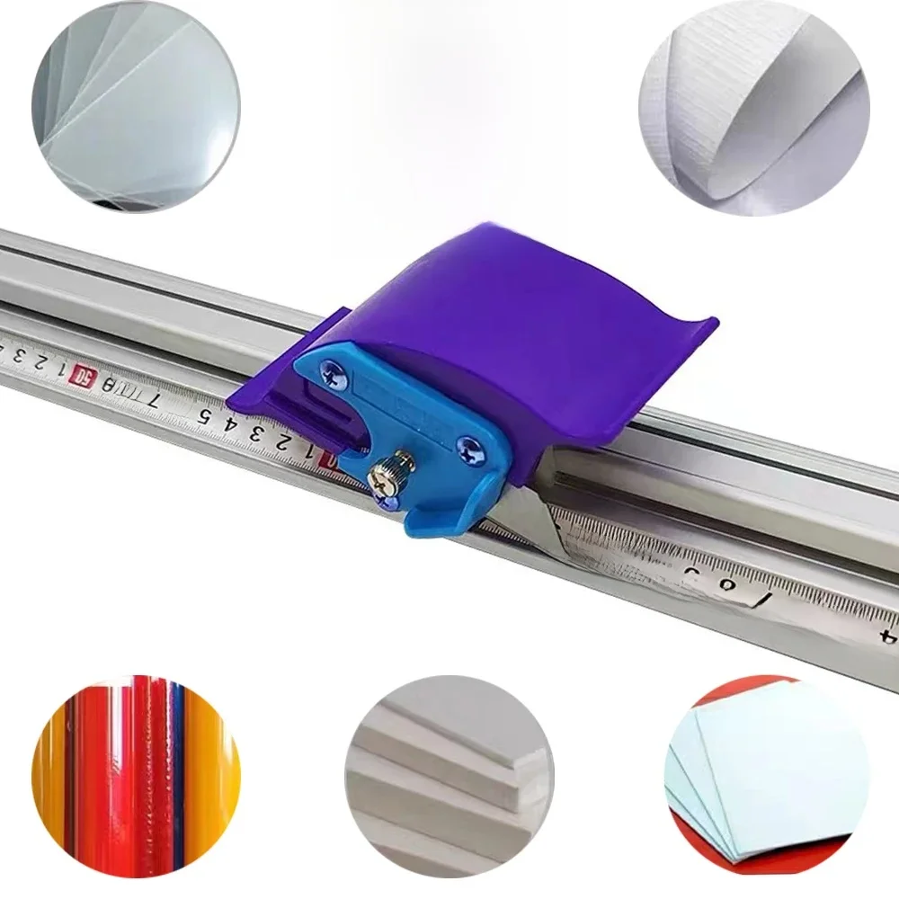 70cm 100cm Anti-skid KT Board PVC Board Manual Cutting Ruler Cutting Positioning Ruler Cutting Track Woodworking Tool DIY Tool
