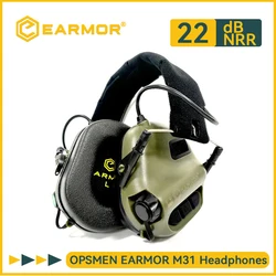 EARMOR M31 MOD4 fogliame verde auricolare tattico tiro militare protezione dell'udito per cuffie con cancellazione del rumore