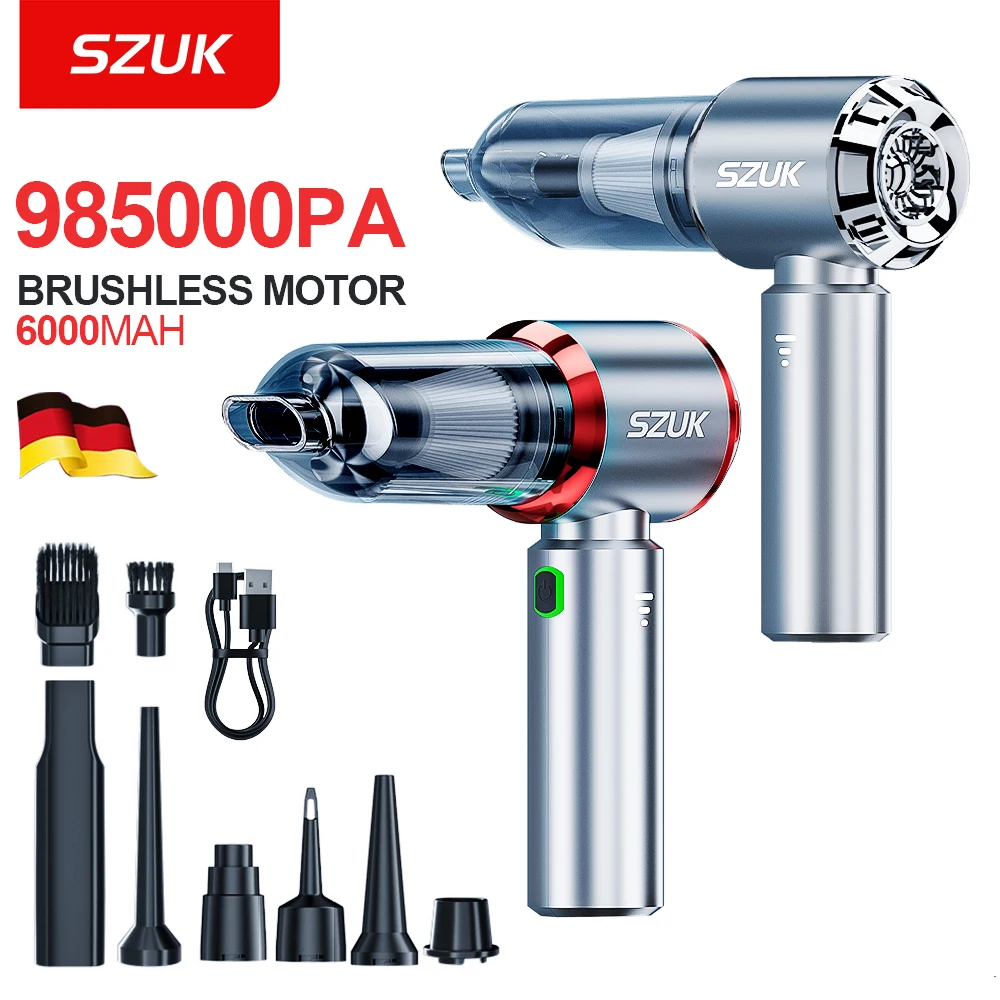 SZUK 985000PA 차량용 진공 청소기, 무선 핸드헬드 청소 기계, 강력한 휴대용 미니 진공 청소기, 자동차 홈 키보드용  SZUK 985000PA 자동차 진공 청소기 무선 핸드헬드 청소기 강력한 휴대용 미니 진공 청소기 자동차 홈 키보드 무선청소기  차량용 청소기 미니청소기  무선진공 청소기 무선 차량용 청소기  차량용 청소기 