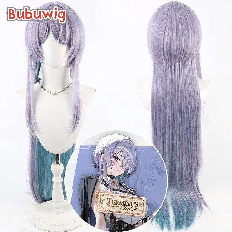 

Синтетический парик Bubuwig: парик для косплея Silent Track, Nikke The Goddess of Victory, 100 см, светло-фиолетовый, термостойкий.