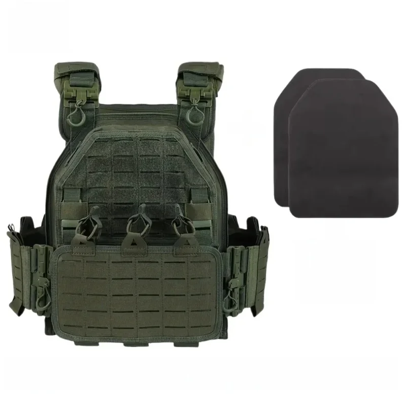 YAKEDA gilet tactique 6094 lumière détachable rapide découpé au laser chasse en plein air équipement noir gilet de transport de haute qualité