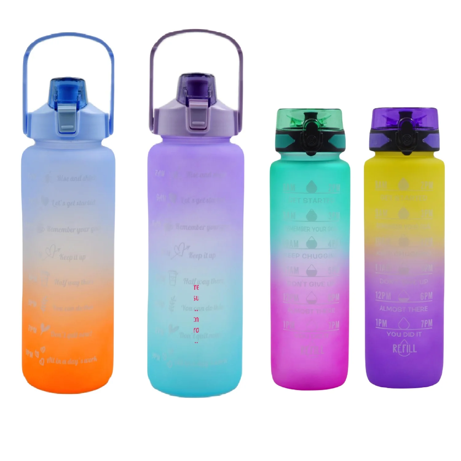 Bottleboss Motivational Sport Water Bottle Family Set-Leakproof Drinking Bottles Outdoor Travel Hiking Cycling Sport Bottles