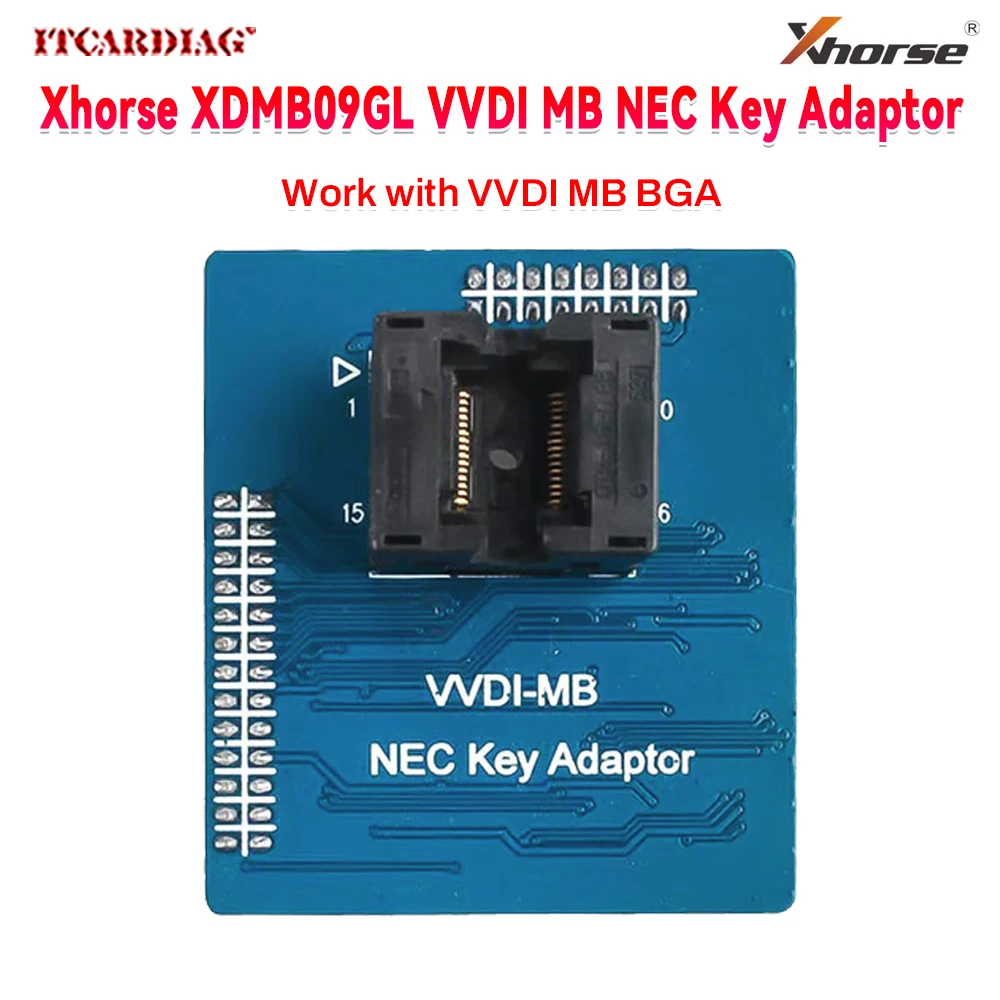 Xhorse XDMB09GL NEC ELV Key Adaptor for MB Work With VVDI M-B BGA Renew/Write New Key File Without Soldering/Without wire jumper