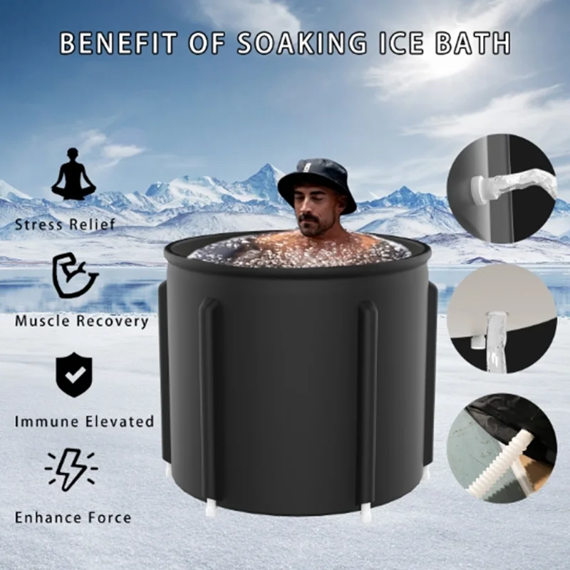 2024Ice Bath Tub, XL Large Cold Plunge Tub for Cold Water  Ice Bathtub Athletes Adult at Home