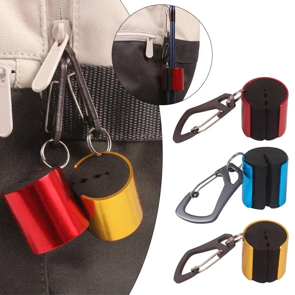 Clip de Support de canne à pêche, boîtier en métal, Clip de ceinture portable, Support de canne debout, accessoires de pêche solides et robustes