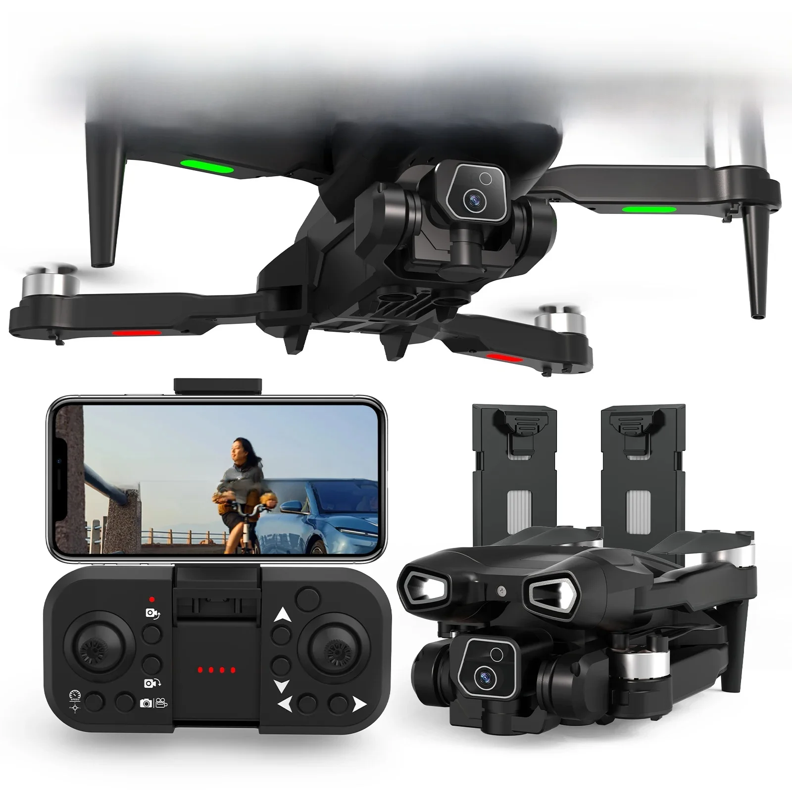IDEA12Pro Drone met 4K volwassenen Camera 2 batterijen Dubbele camera's RC Quadcopter 5G WiFi FPV Optische stroom Borstelloos voor beginners CO - afbeelding 2