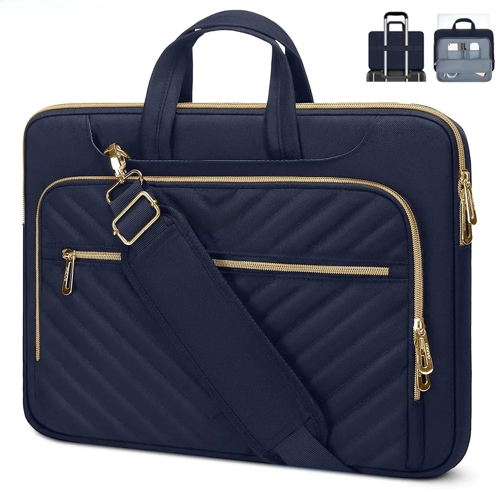 Torba na laptopa Torebka 13 14 15 16 cali do MacBooka Air Pro M1 M2 M3 HP Dell Notebook Rękaw na ramię Ochronna teczka komputerowa — zdjęcie 2