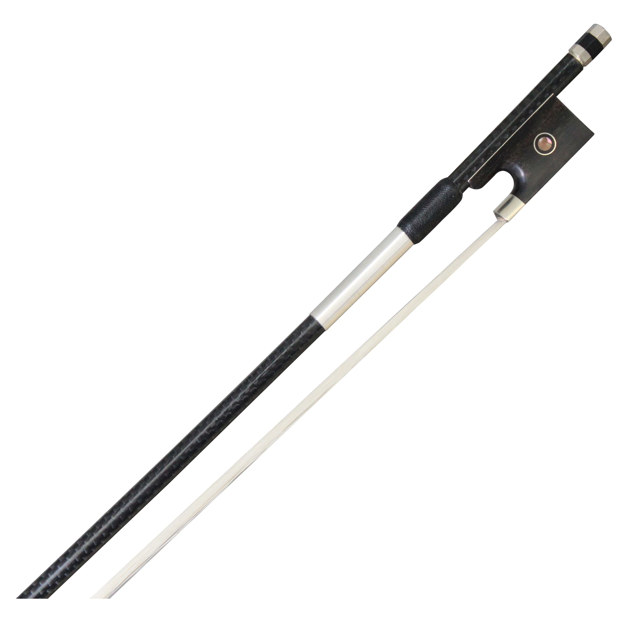 

High-Quality Professional Full Size Violin Bow – Black Weave Carbon Fiber Copparbon Fiber Plaid Violin Bow