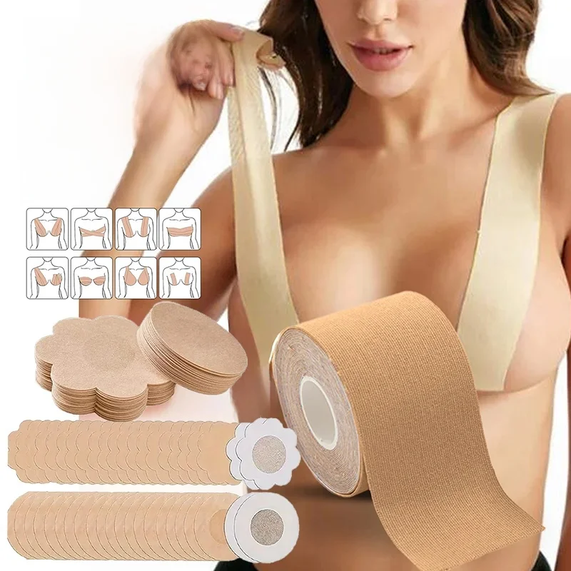 5M ruban de mamelon soutiens-gorge Push Up Bralette adhésif mamelon soutiens-gorge bande réutilisable respirant Boom bande poitrine Patch soutien-gorge accessoires