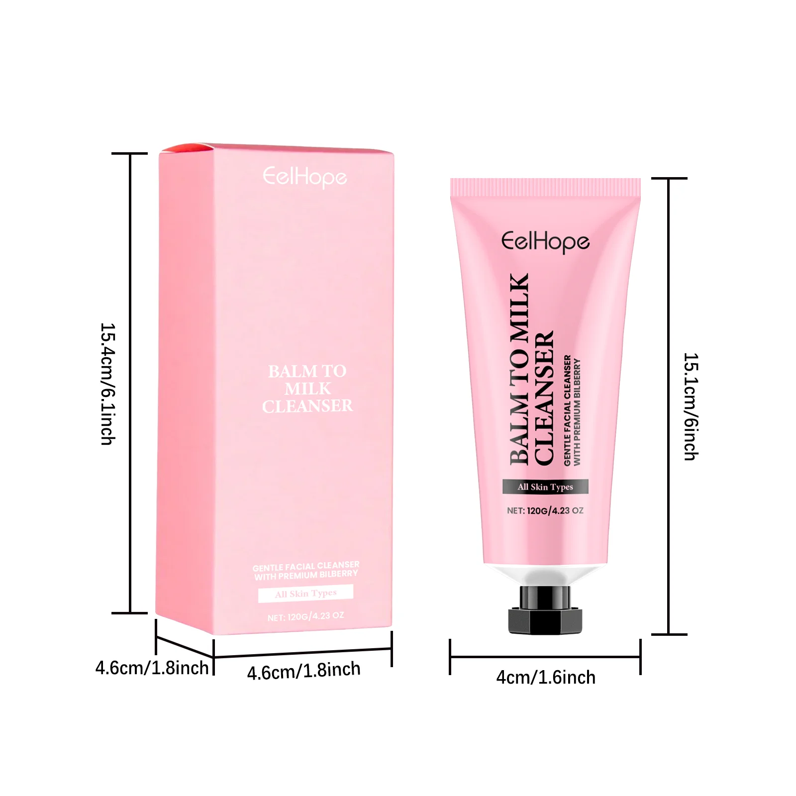 EELHOPE منظف الوجه ترطيب تنظيف لطيف المسام الأوساخ السيطرة على النفط لا ضيق غير مزعجة مهدئا منظف الوجه جل #6