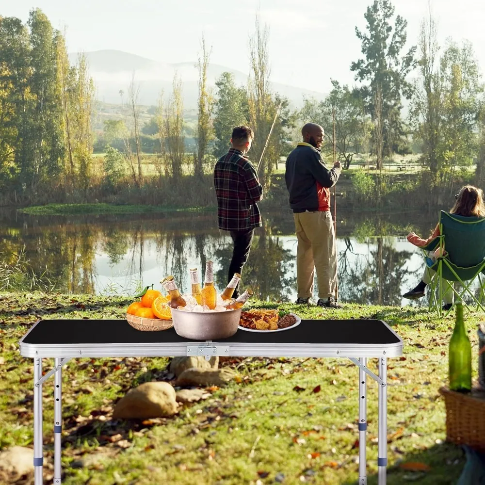 

Складной портативный походный стол, маленький складной портативный походный стол, регулируемая высота, водонепроницаемый, из алюминия, легкий, для использования на открытом воздухе