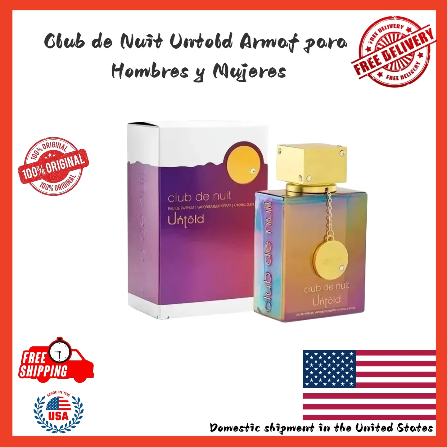 

Armaf club de nuit UNTOLD 105ml/3.6oz Eau de Parfum Unisex Spray - New | Sealed Birthday or Valentine's Day gifts