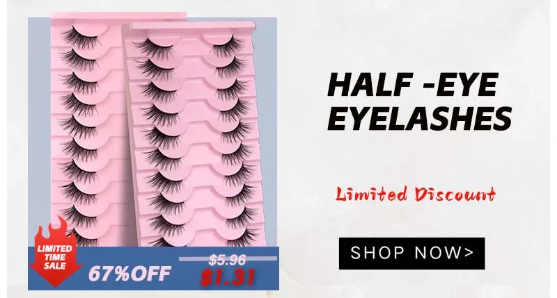 VIPUDA Untere Wimpern 5/10 Paar Natürliche Koreanische Augen Manga Untere Wimpern Cluster Klar Band Wispy Bottom Wimpern Cosplay Make-Up – Detail 17