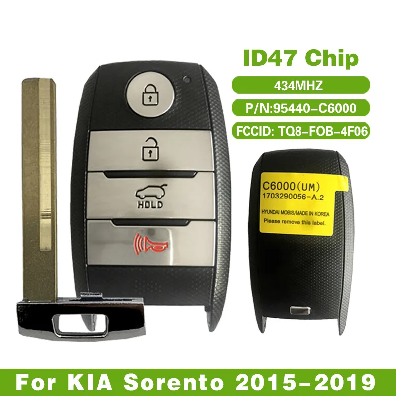 

CN051081 For KIA Sorento 2015-2018 Proximity Remote Key Fob P/N 95440-C6000 / TQ8-FOB-4F06 ID47 Chip 433Mhz