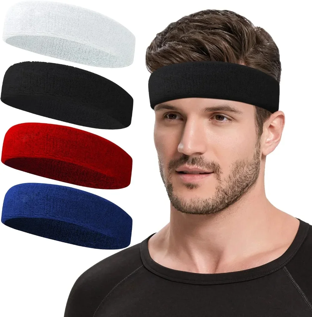 AliExpress NONE Sports Sweatbands Headband Moisture Wicking Hairband Athletic Towel Headbands Cotton Head Sweat Bands for Running, Cycling, Yoga