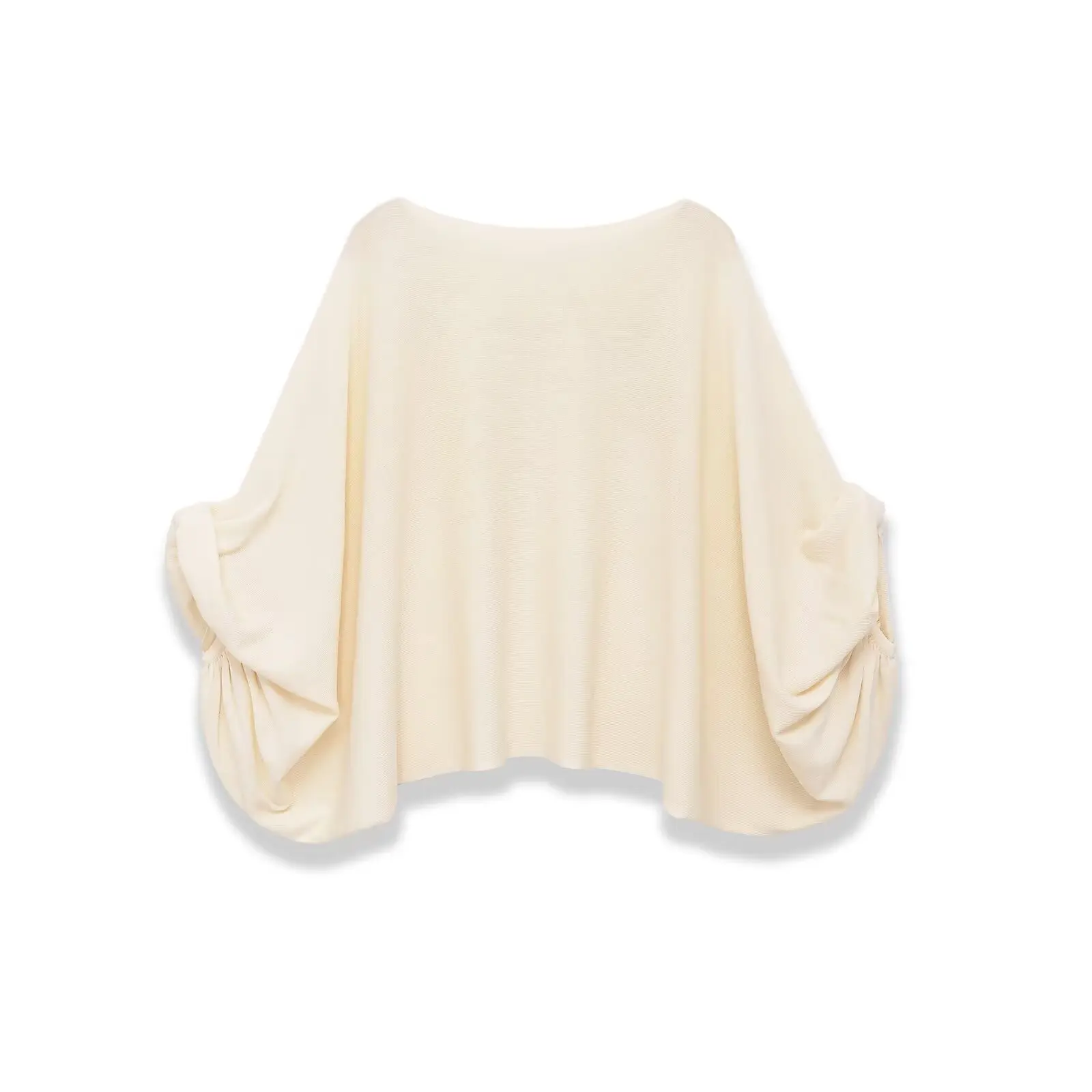 Minimalist Batwing Sleeve Knit Top Women Casual Loose Boat Neck Short Sweater Vintage Elegant Poncho Knitwear Pullover Tops
