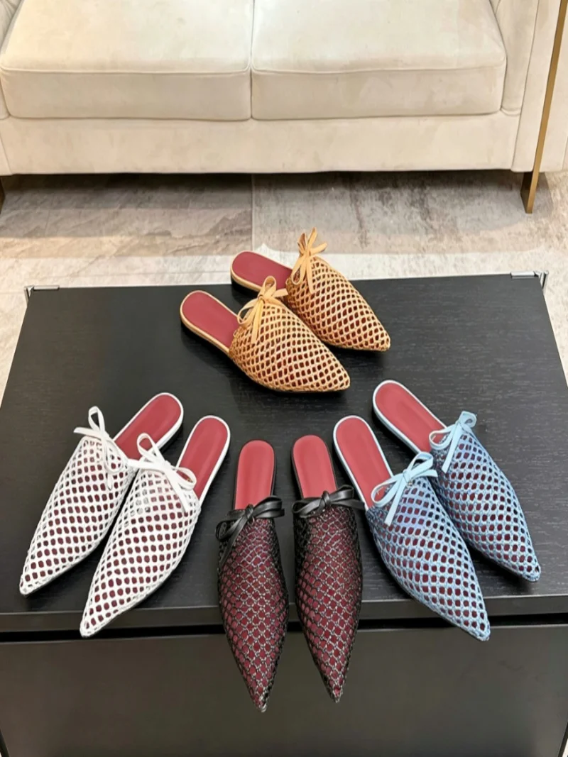 Summer New high-quality Women's Fashionable Pointed-toe Slippers And Half Slippers No Box 013