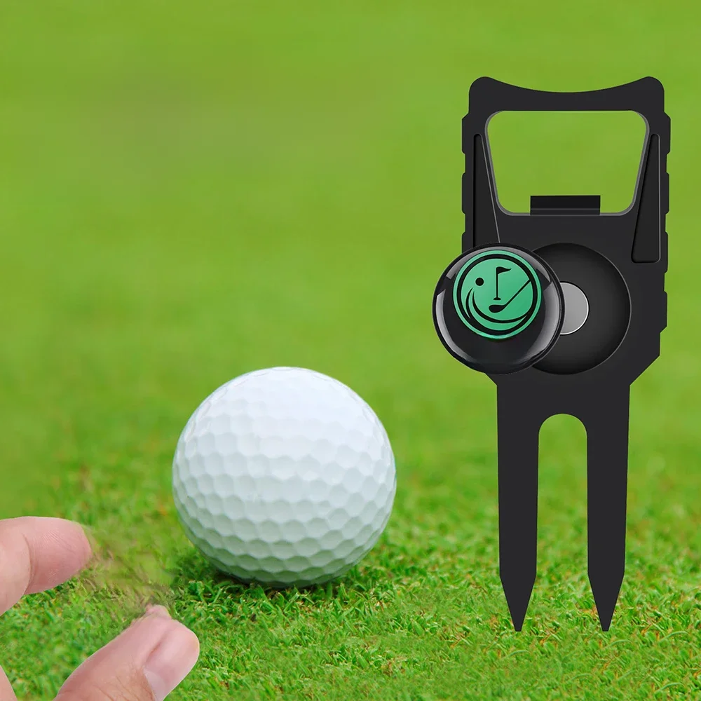 2 sztuk Golf Divot narzędzie do naprawy otwieracz do butelek Pitch Mark widelec Golf Pitchfork gorąca sprzedaż akcesoria golfowe Putting widelec trening golfowy — zdjęcie 2