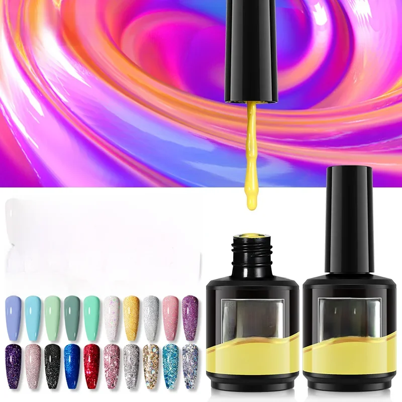 ROSALIND vernis à ongles Gel à tremper brillant pour la décoration des ongles manucure Semi permanente varnishe Base hybride revêtement supérieur 7/15ML
