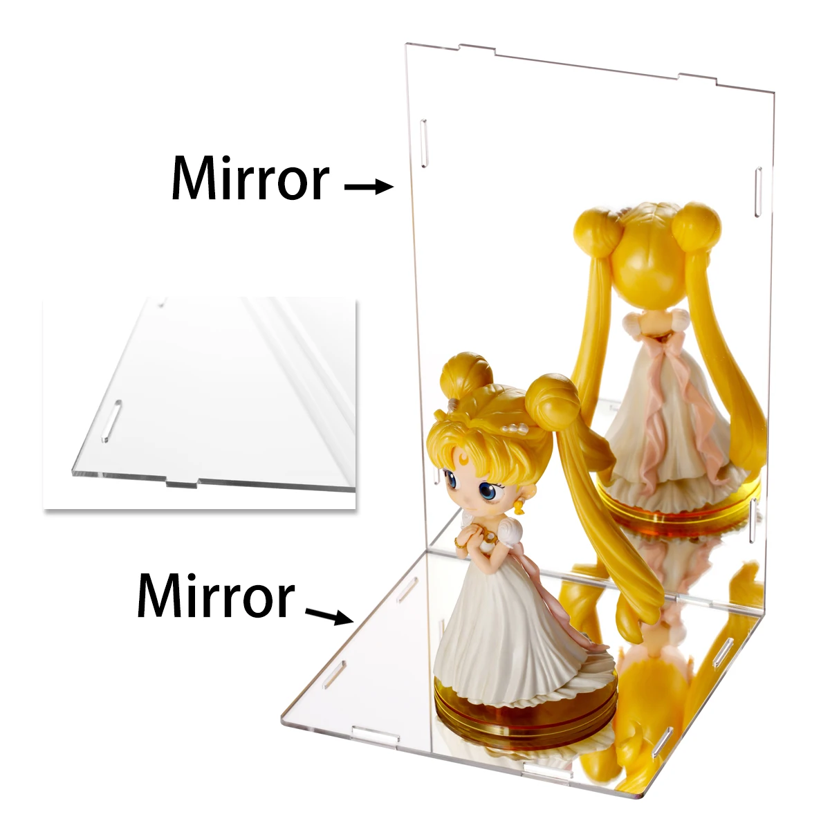 crylic Mirror, Box With Mirror, Highly Transparent Acrylic Display Box, Can Be Used For Collection, Figure Display