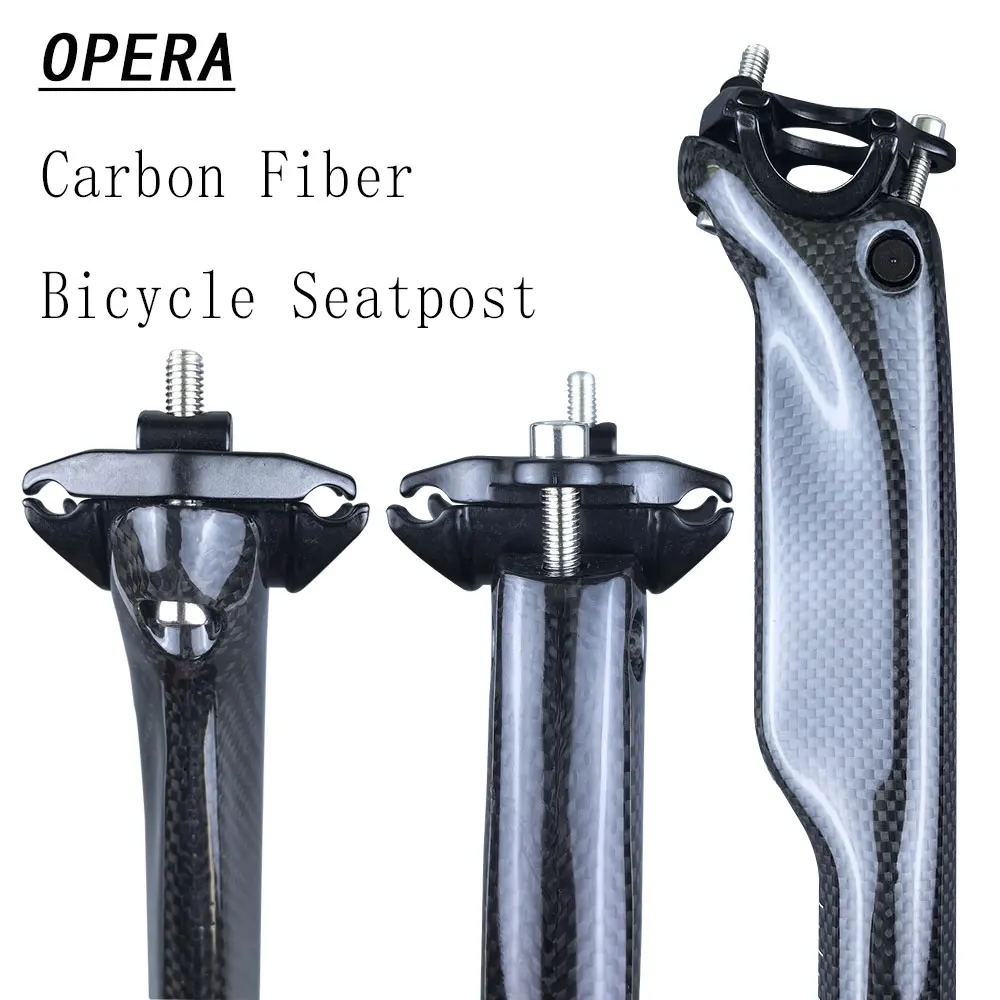 

MTB Full Carbon Fiber Seatpost Road Bike Bicycle Seat Post Mountain Cycling Parts 27.2/30.8/31.6x350/400MM 3K matte/gloss aero