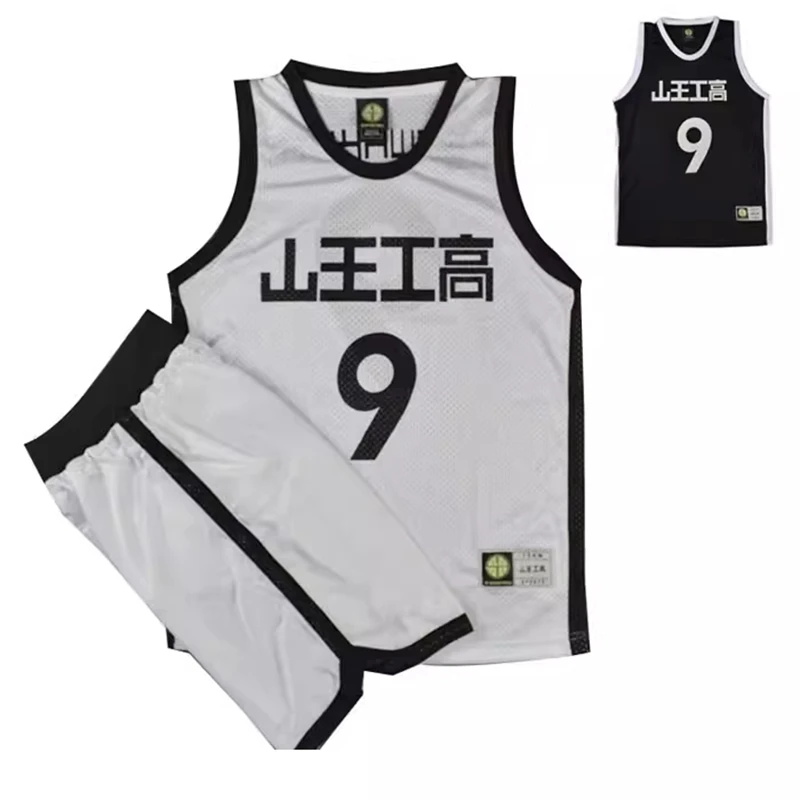 

Sannoh Anime Shohoku School Basketball Team Jersey+Shorts Sets Akita Eiji 9 Sawakita Jersey Sports Wear Uniform Cosplay Costume