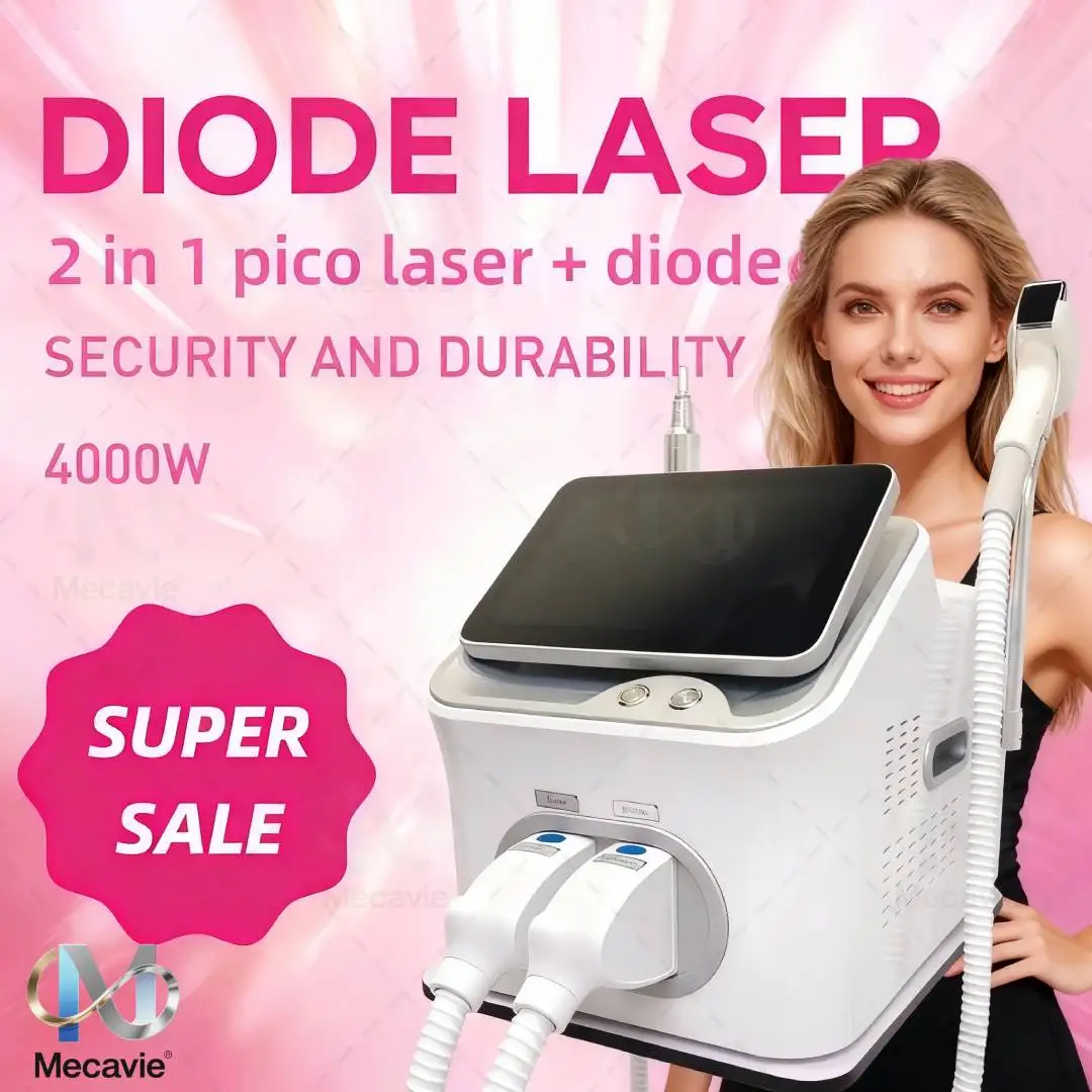 

Диодный и пикосекундный лазеры 2-в-1: аппарат для удаления волос и татуировок с диодным лазером 808 нм и 4 длинами волн, новинка 2026 года