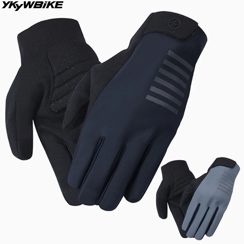

YKYWBIKE Full Fingers Touch Screen Long Gel Sports Cycling Gloves MTB Road Bike Riding Racing Windproof Waterproof
