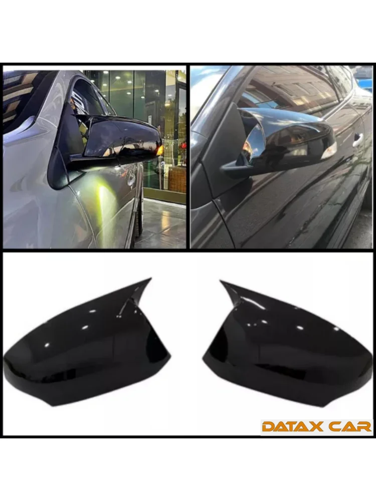 Bat style mirror cover for Renault Megane 3 MK3 2008 2016 rearview mirror cover 2 piece cover glossy black car shields exterior