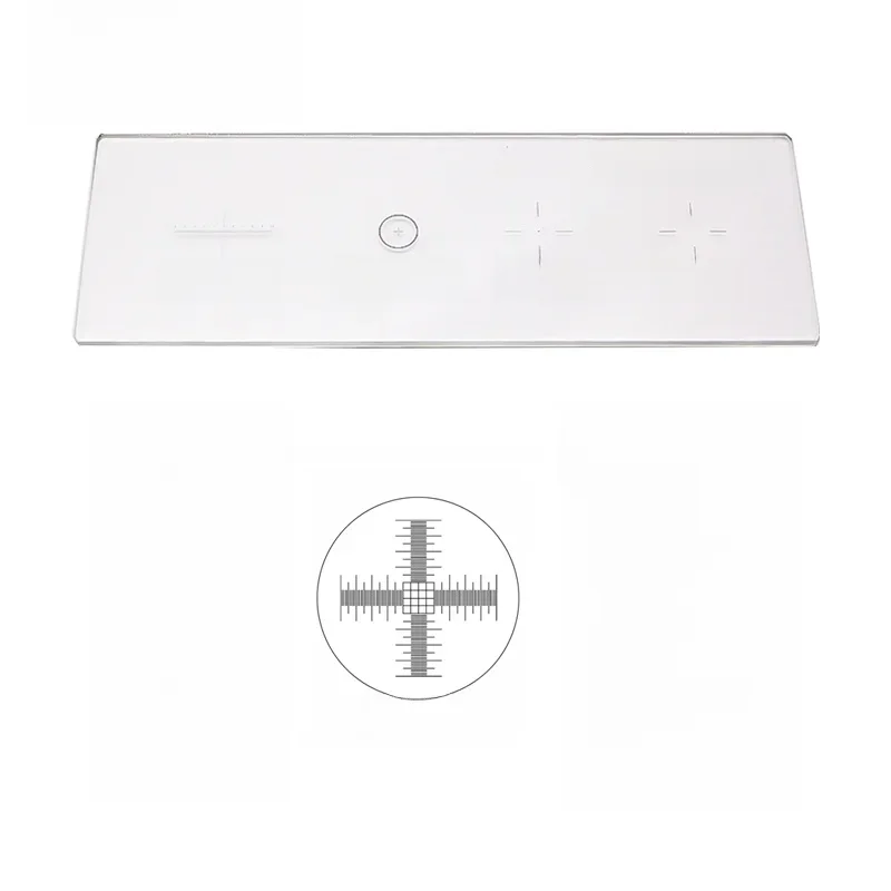 Calibrage du Microscope, lames en verre, règle de réticule, micromètre à cadran de scène pour mesure biologique, règle de calibrage