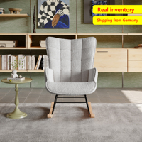 Comanlai Rocking Chair,Upholstered Rocking Chair,Rocking Chair with Backrest,Indoor Reading Chair,for Adults Living Room Bedroom