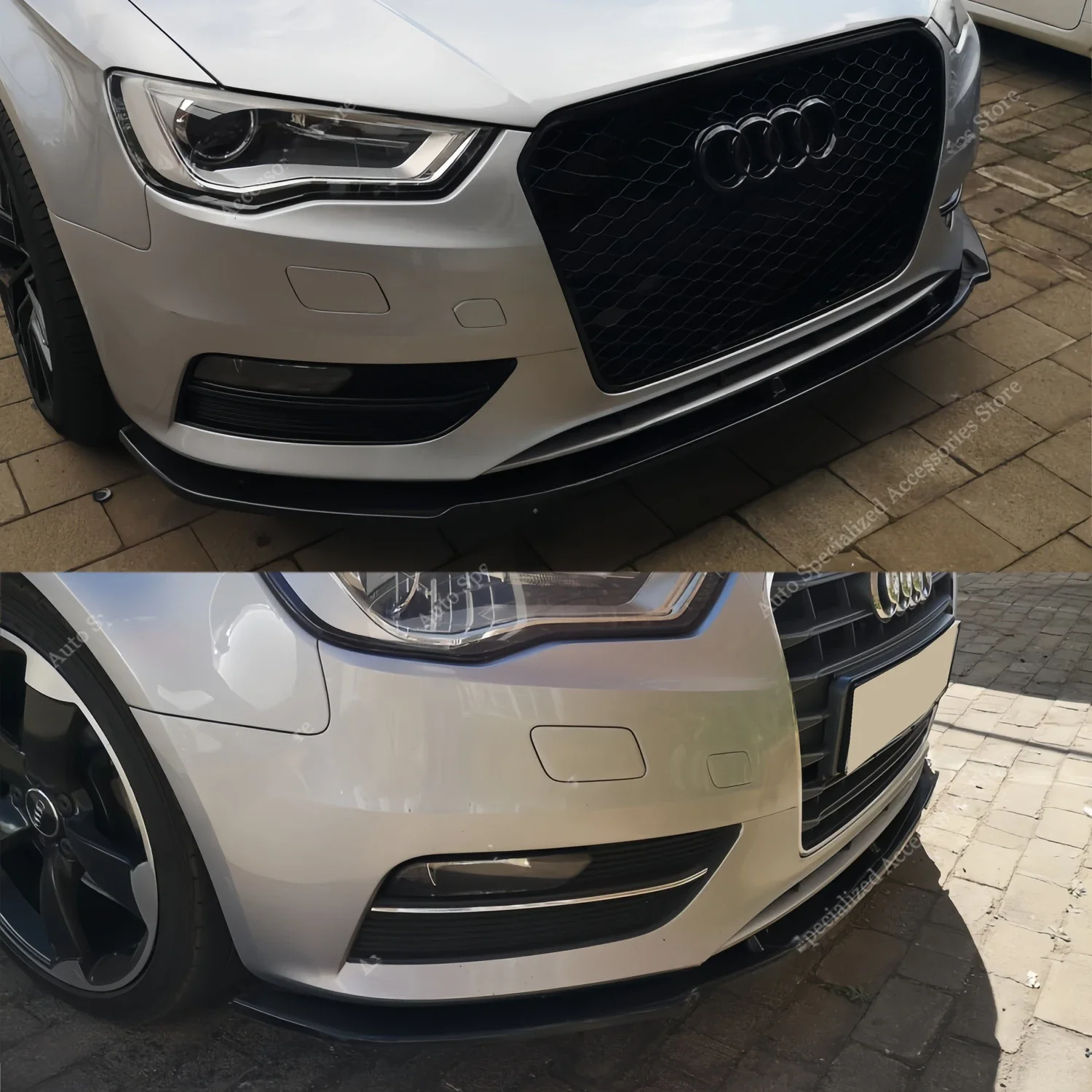 3szt Przedni zderzak Spoiler Splitter Do AUDI A3 8V TFSI FSI TDI NON-S Line 2012-2016 Pre-Lci Bodykits Dyfuzor Tuning — 2