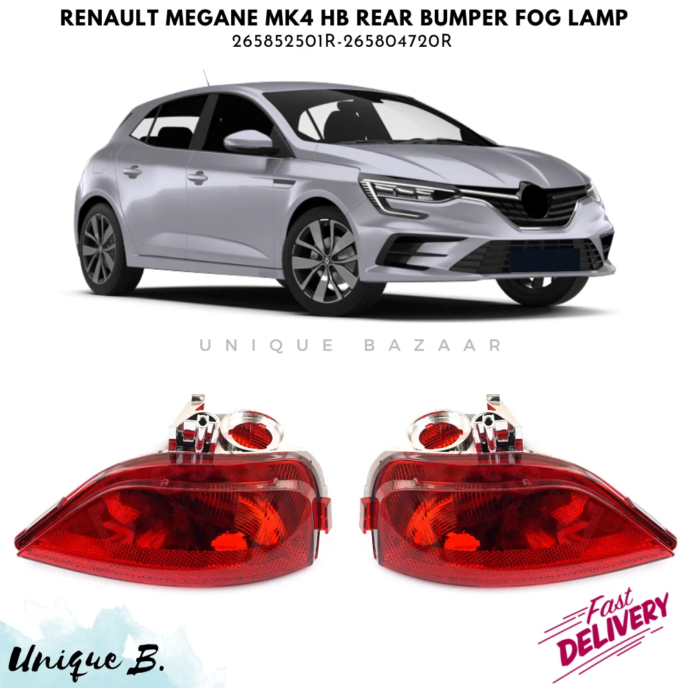 

Для Renault Megane MK4 HB задний бампер противотуманная фара отражатель линзы Левая Правая сторона 265852501R - 265804720R дверь бесплатная доставка