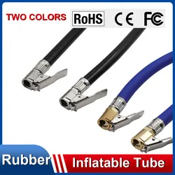 Flexible Tire Inflator Hose Tyre Hose Air Compressor Pipe Valve Inflatable Rubber Extensions Tube Air Rubber Hose for Car Motorb