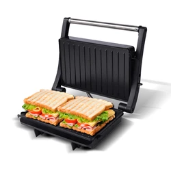 JOCCA brand multiuso PANINI GRILL. Sandwich maker con apertura a 180 gradi, rivestimento antiaderente e potenza 1000W. Griglia elettrica per cucinare panini, toast e grigliate.