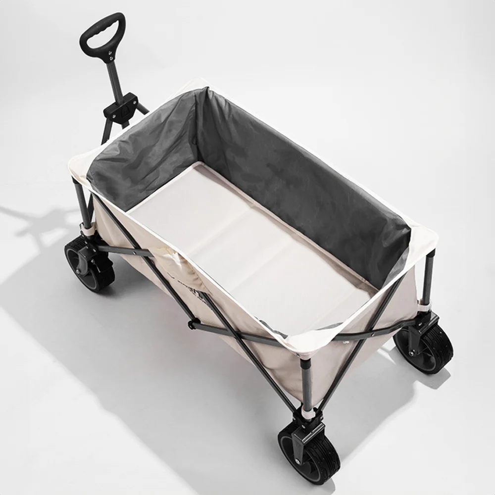 عربة عربة عالية السعة قابلة للطي ، عربة تسوق محمولة بعجلات ، مقبض إطار عريض #3
