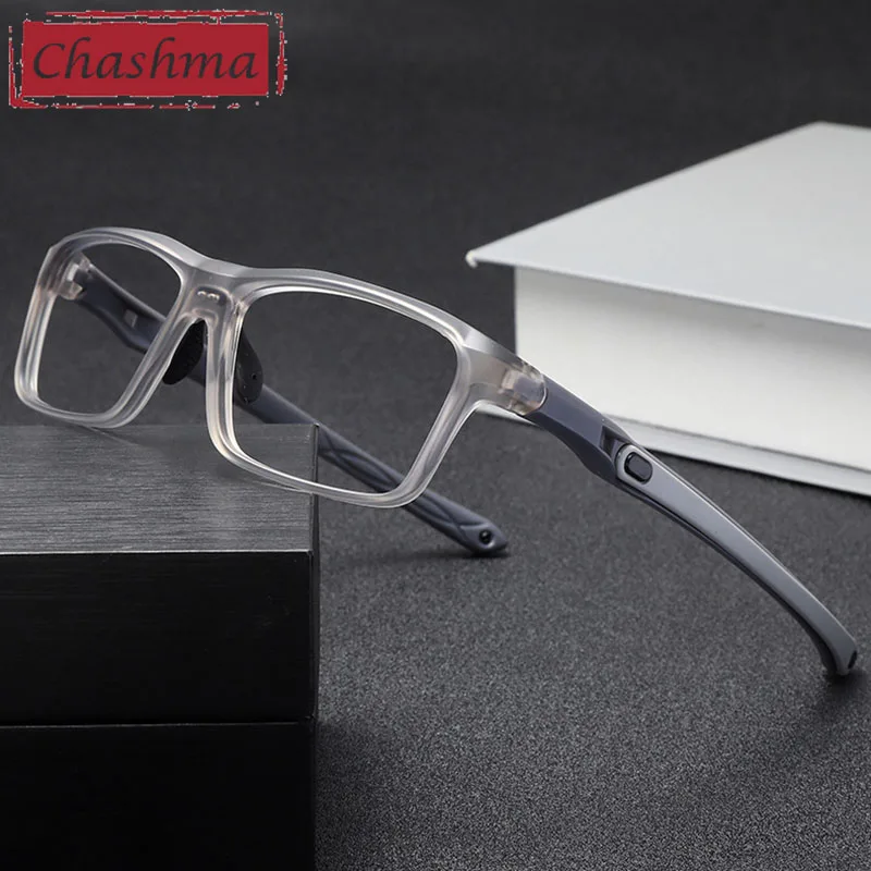 Chashma Men Sports TR90 Eyewear Quality Prescription Glasses Frame Optical Eyeglasses Lightweight Adjustable Strap Spectacles