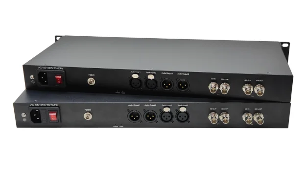 

1 канал bidi 12G-SDI видео xlr аудио через LC 10 км оптоволоконный передатчик приемник преобразователь удлинитель