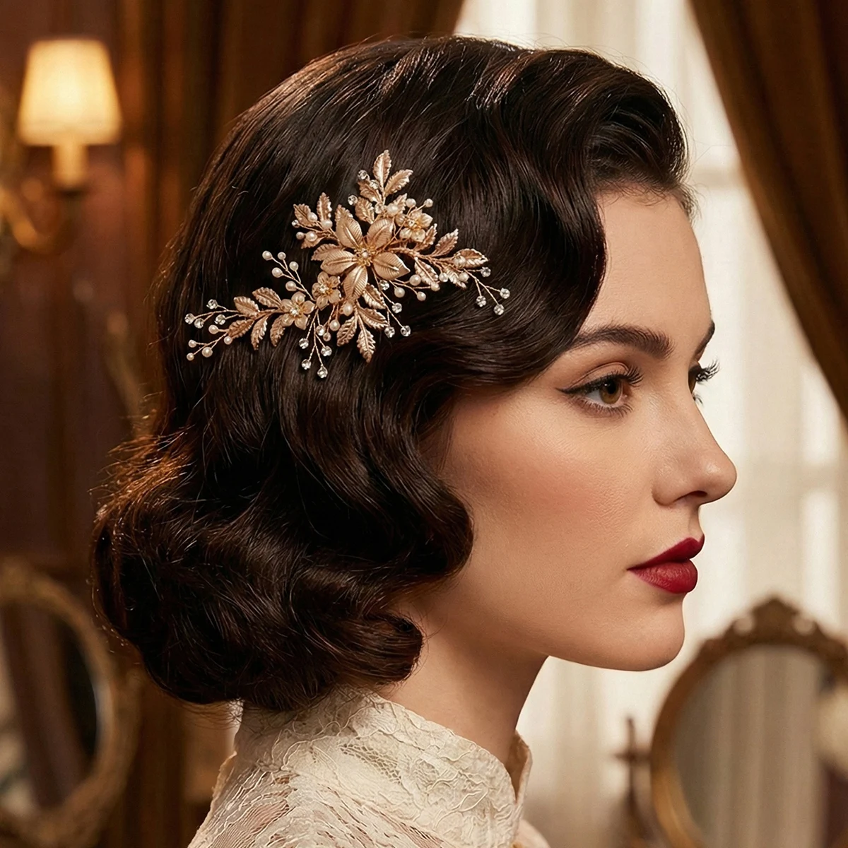Pince à cheveux en forme de fleur pour femmes, 2/4, épingle à cheveux robuste pour mariée et mariage, couvre-chef de fête, accessoire pour cheveux, couvre-chef classique