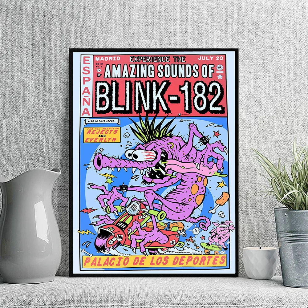 The Amazing Sounds of Blink-182 Spanish Poster And Prints Abstract Canvas Painting Wall Art Picture For Living Room Home Decor